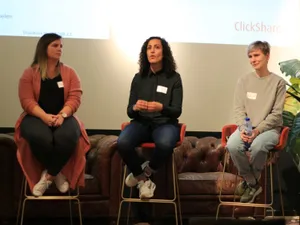 3 women who code who were invited to participate in a discussion panel at one of our crossover events.